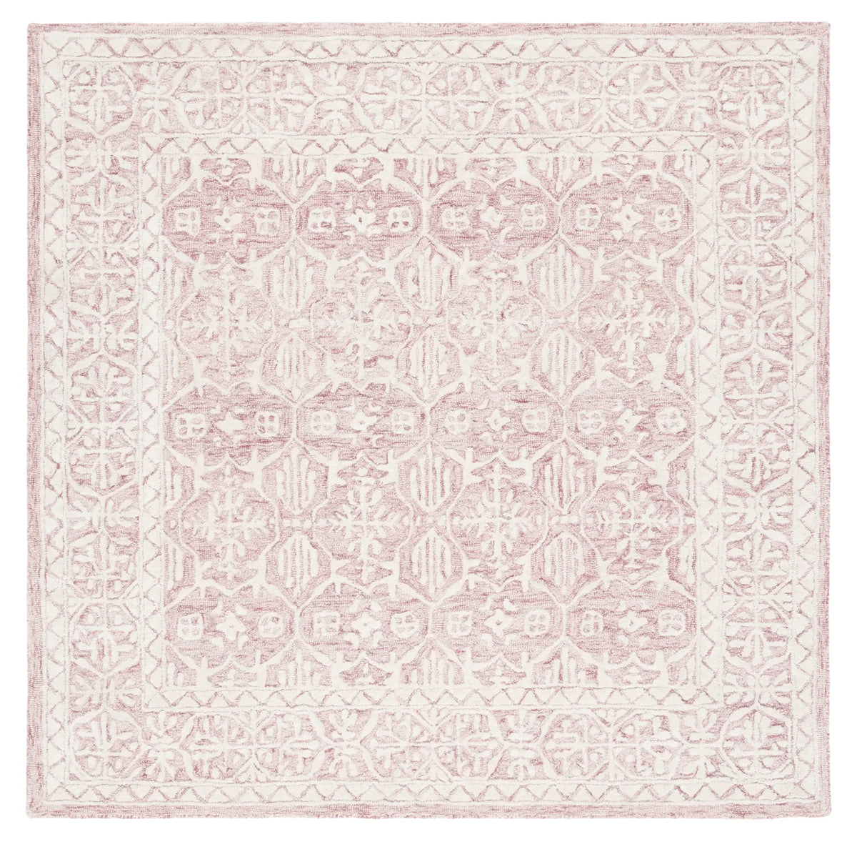 Safavieh Metro 6'-0" x 6'-0" Rug in Dark Pink / Ivory