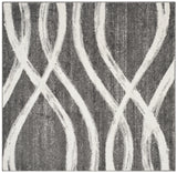 Safavieh Adirondack 5'-0" x 5'-0" Rug in Charcoal / Ivory