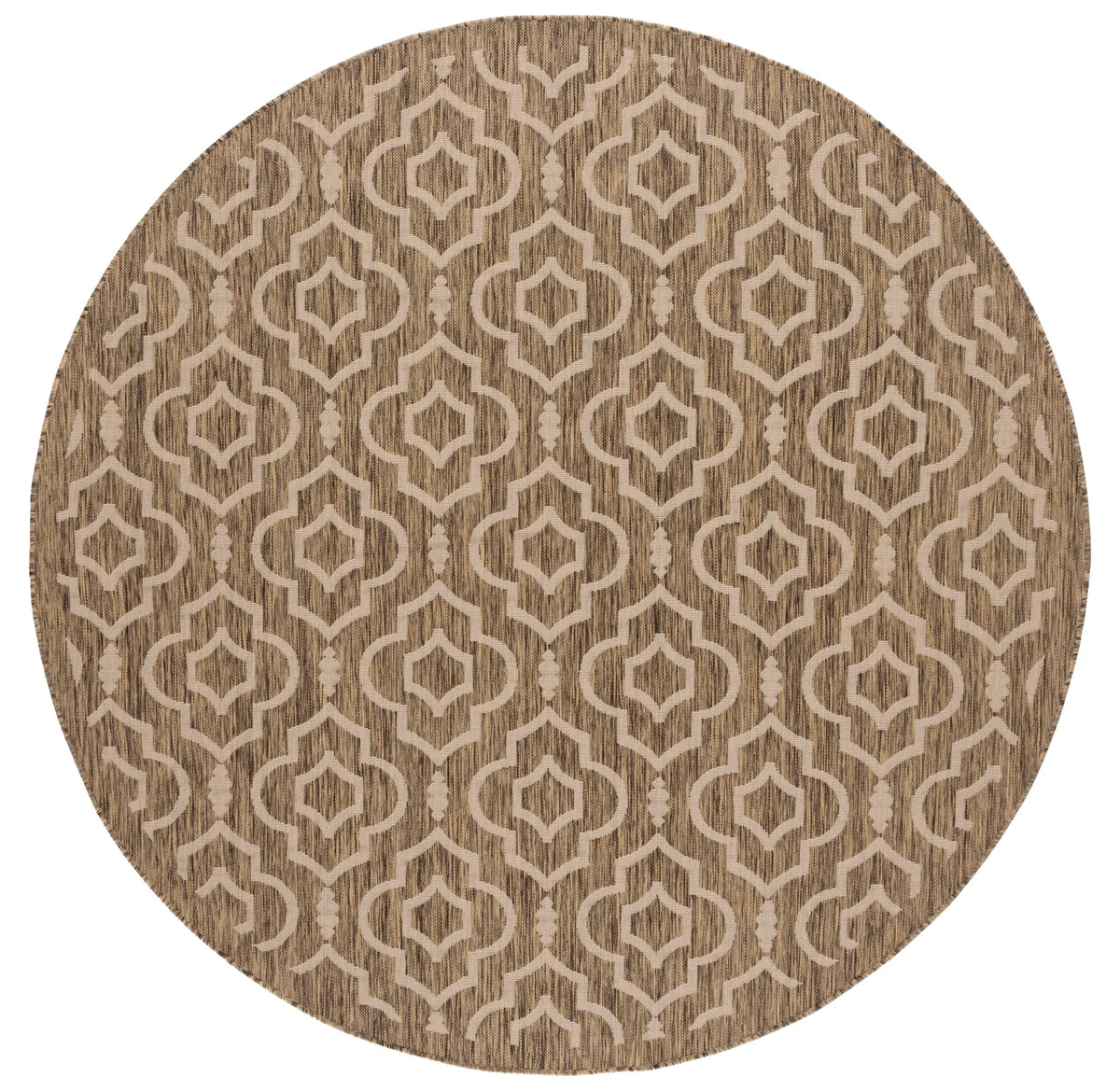 Safavieh Courtyard 7'-10" x 7'-10" Rug in Brown / Bone