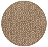 Safavieh Courtyard 7'-10" x 7'-10" Rug in Brown / Bone