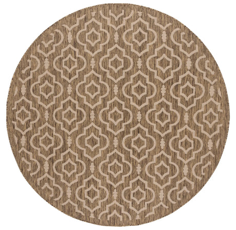 Safavieh Courtyard 7'-10" x 7'-10" Rug in Brown / Bone