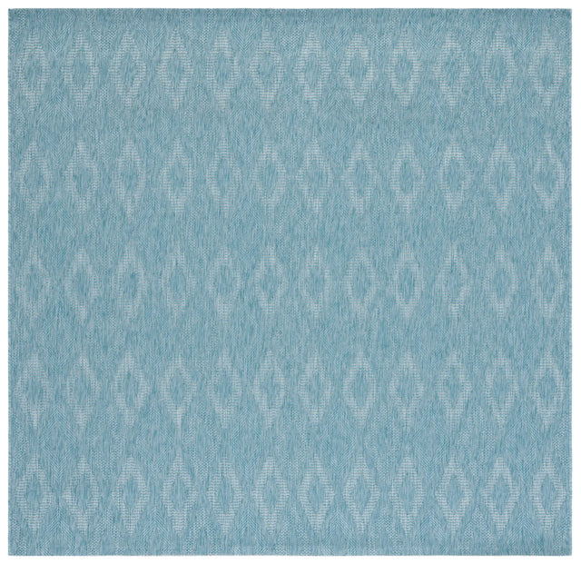 Safavieh Courtyard 6'-7" x 6'-7" Rug in Aqua / Aqua