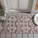 Safavieh Courtyard 2'-0" x 3'-7" Rug in Brown / Ivory