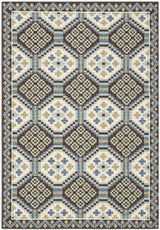 Safavieh Veranda 4'-0" x 5'-7" Rug in Blue / Chocolate