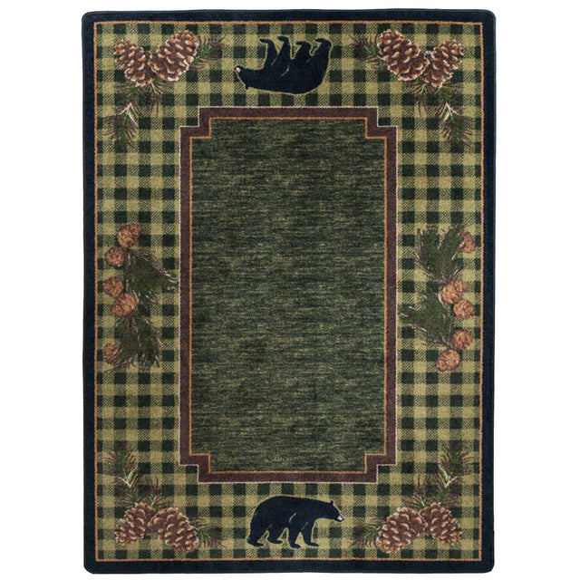 American Dakota Lakeside Bear Green Rug