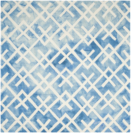 Safavieh Dip Dye 7'-0" x 7'-0" Rug in Blue / Ivory
