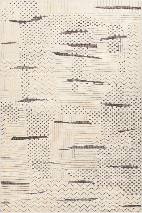 Chandra Keeley KEE-57001 Ivory rug, flat view