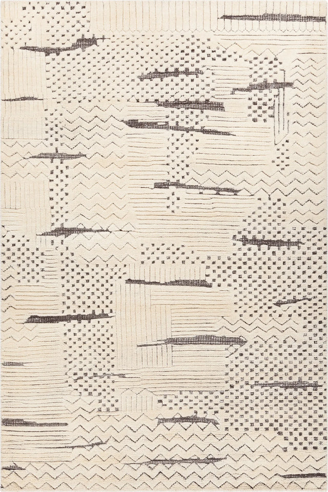 Chandra Keeley KEE-57001 Ivory rug, flat view