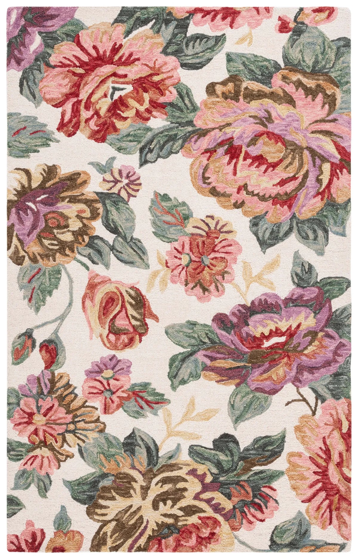 Safavieh Jardin 4'-0" x 6'-0" Rug in Ivory / Red