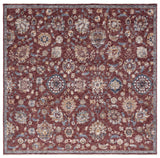 Safavieh Heirloom 700 6'-7" x 6'-7" Rug in Rust / Ivory