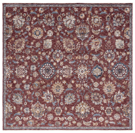 Safavieh Heirloom 700 6'-7" x 6'-7" Rug in Rust / Ivory