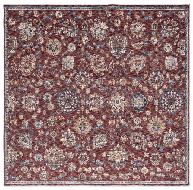 Safavieh Heirloom 700 6'-7" x 6'-7" Rug in Rust / Ivory