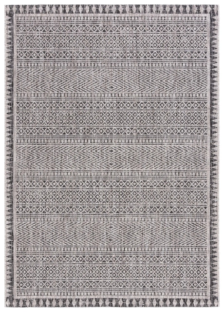 Safavieh Courtyard 5'-3" x 7'-7" Rug in Black / Beige