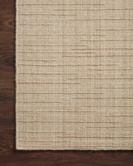 Loloi Brooks Bro-01 Oatmeal Rug - corner on wood