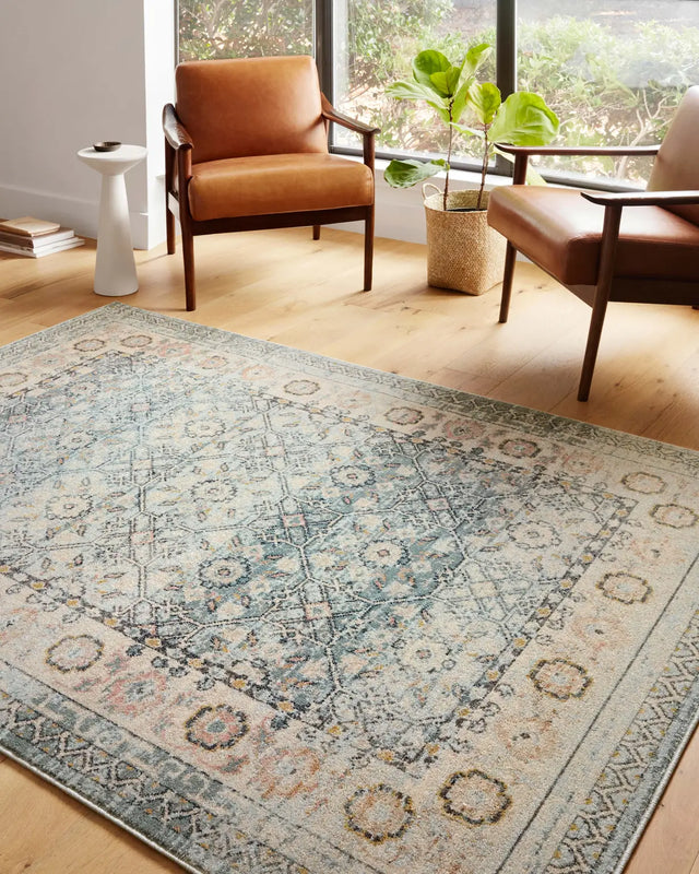 Loloi Jocelyn Joc-04 Sky/Multi Rugs - room scene 1
