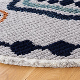Safavieh Marrakesh 6'-7" x 6'-7" Rug in Grey / Blue Rust