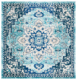 Safavieh Madison 6'-7" x 6'-7" Rug in Teal / Navy
