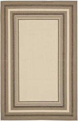 Safavieh Courtyard 4'-0" x 5'-7" Rug in Beige / Dark Beig