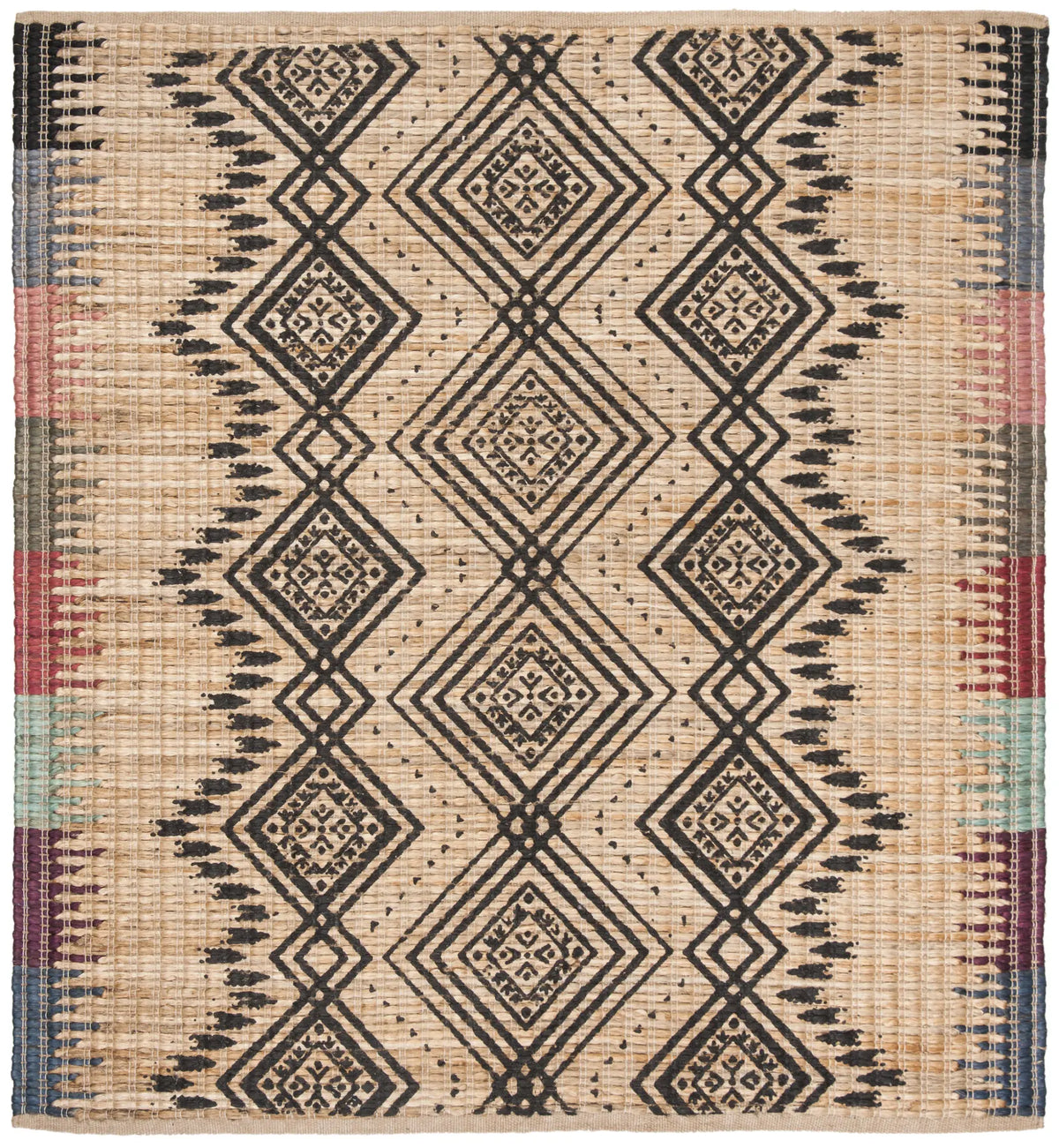 Safavieh Cape Cod 6'-0" x 6'-0" Rug in Natural / Black