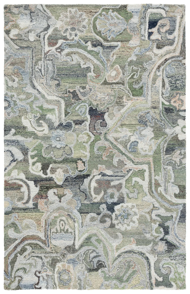 Safavieh Marquee 4'-0" x 6'-0" Rug in Light Green / Beige