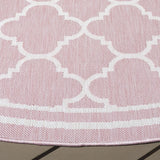 Safavieh Courtyard 6'-7" x 6'-7" Rug in Pink / Beige