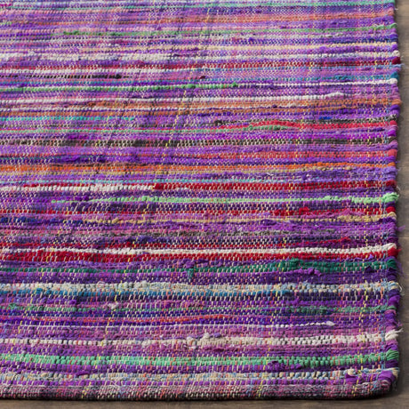 Safavieh Rag Rug 4'-0" x 6'-0" Rug in Purple / Multi