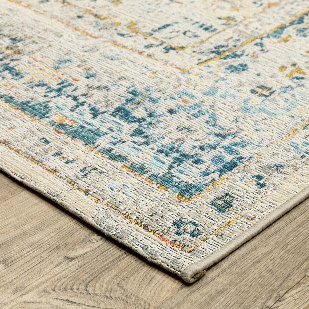 Oriental Weavers Sphinx Naples 1221X Blue Rugs - corner detail