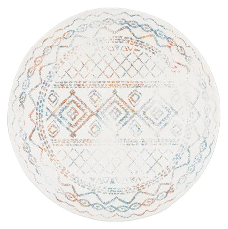 Safavieh Tulum 5'-0" x 5'-0" Rug in Ivory / Turquoise