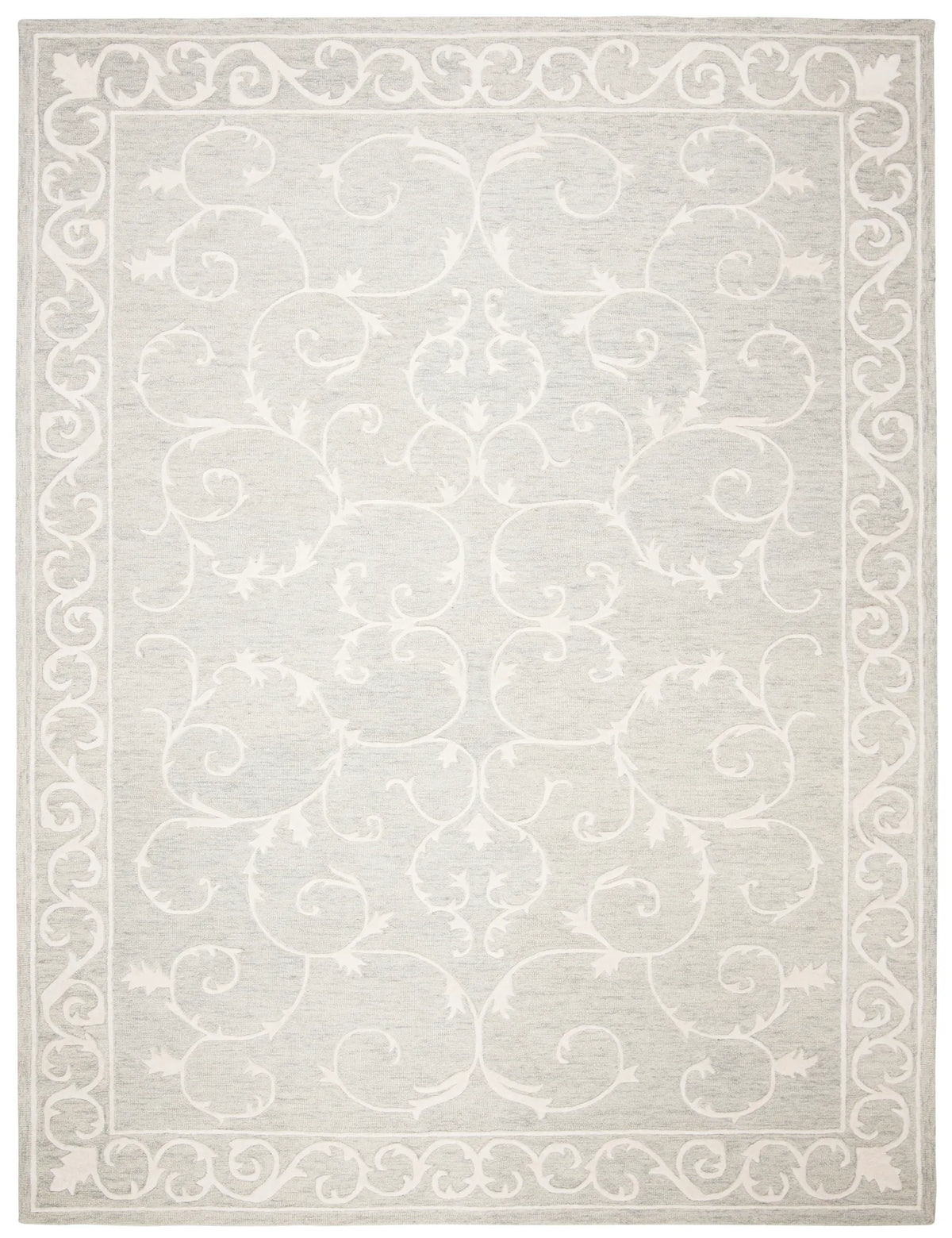 Safavieh Micro-Loop 10'-0" x 14'-0" Rug in Light Grey / Ivory
