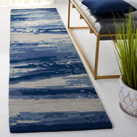 Safavieh Metro 2'-3" x 9'-0" Rug in Blue / Ivory