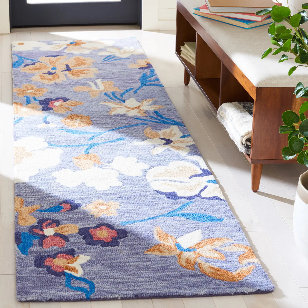 Safavieh Jardin 2'-3" x 8'-0" Rug in Blue / Ivory