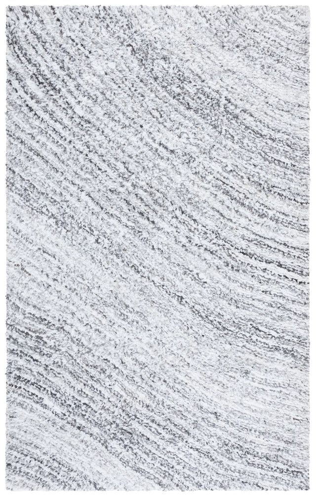 Safavieh Glory Shag 4'-0" x 6'-0" Rug in Ivory / Grey