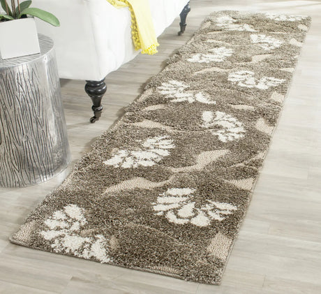 Safavieh Florida Shag 2'-3" x 8'-0" Rug in Smoke / Beige