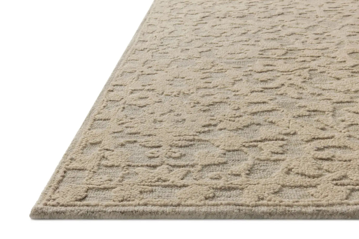 Loloi Prudence PRU-01 Sage / Ivory Hand Tufted Rug - rug corner