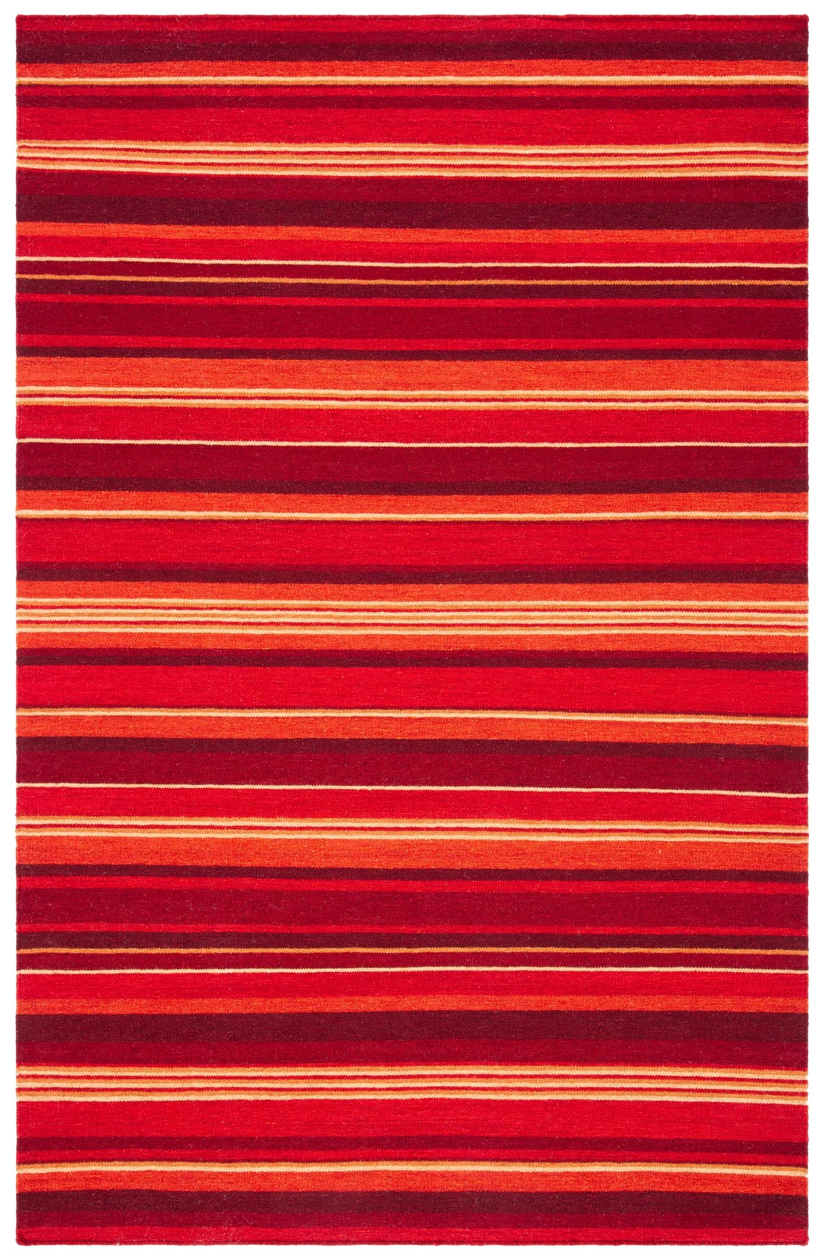 Safavieh Striped Kilim 4'-0" x 6'-0" Rug in Red