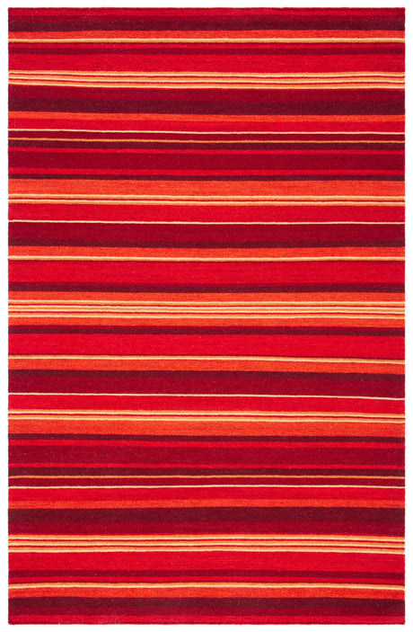 Safavieh Striped Kilim 4'-0" x 6'-0" Rug in Red