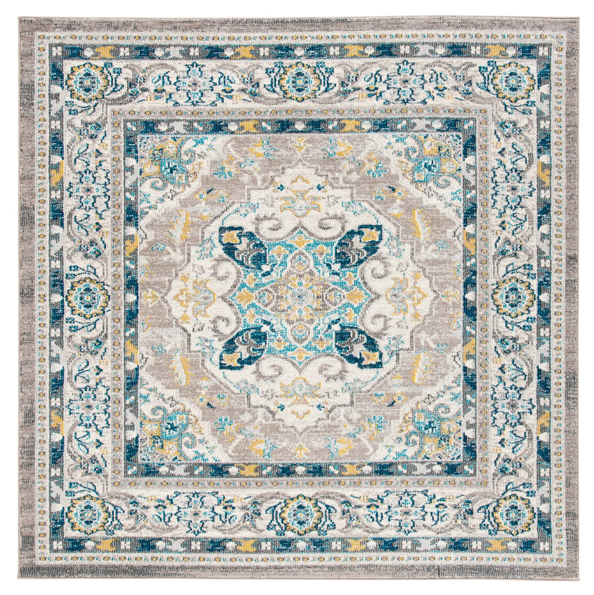 Safavieh Phoenix 100 6'-7" x 6'-7" Rug in Ivory / Grey