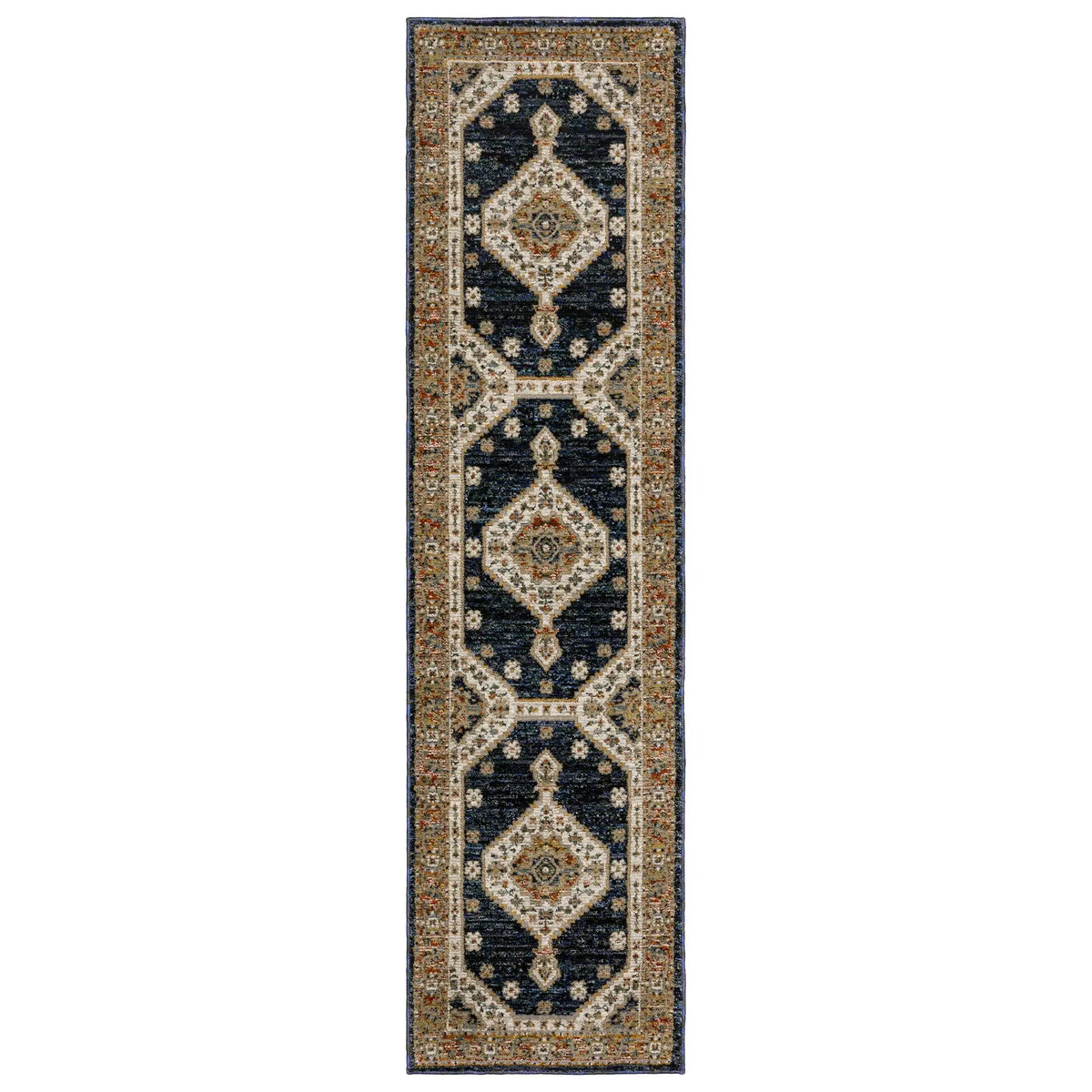Oriental Weavers Sphinx Andorra 2281E Blue/ Orange Rug - runner