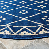 Safavieh Courtyard 6'-7" x 6'-7" Rug in Navy / Light Beige