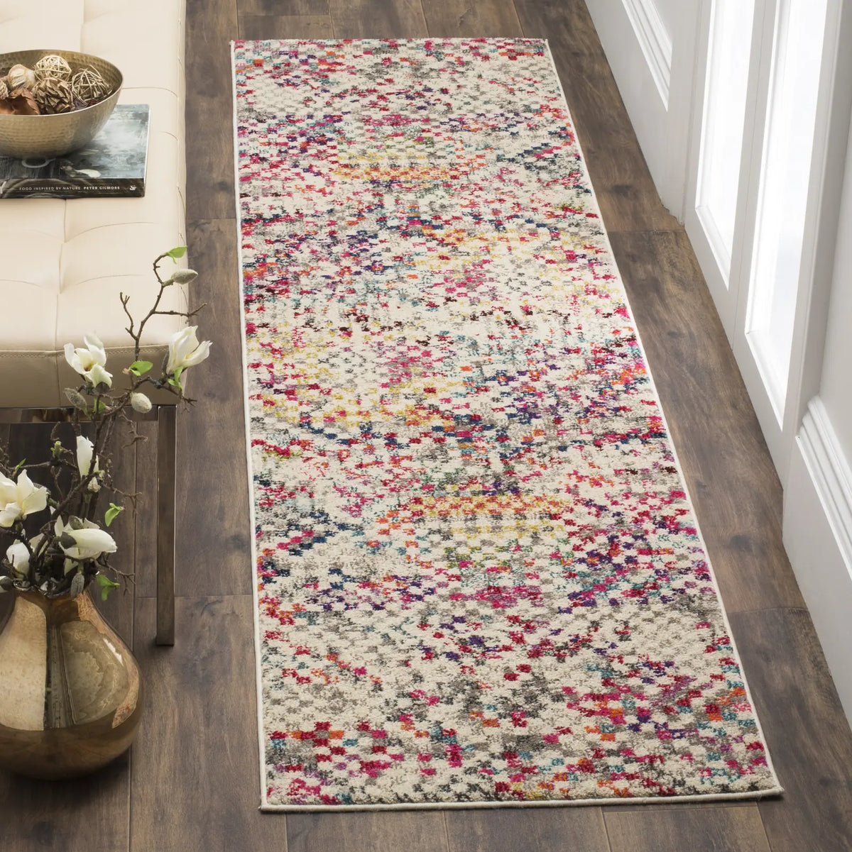 Safavieh Monaco 2'-2" x 10'-0" Rug in Grey / Multi
