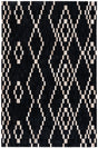 Safavieh Studio Leather 4'-0" x 6'-0" Rug in Black / Beige