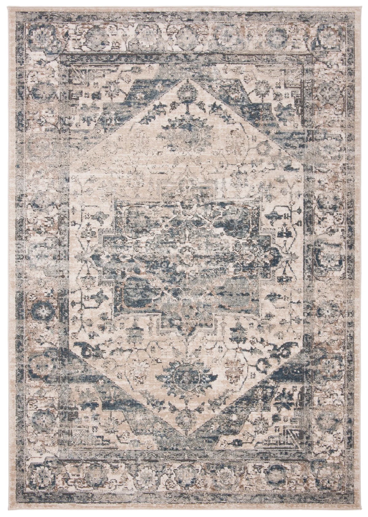 Safavieh Martha Stewart 4'-0" x 6'-0" Rug in Ivory / Blue