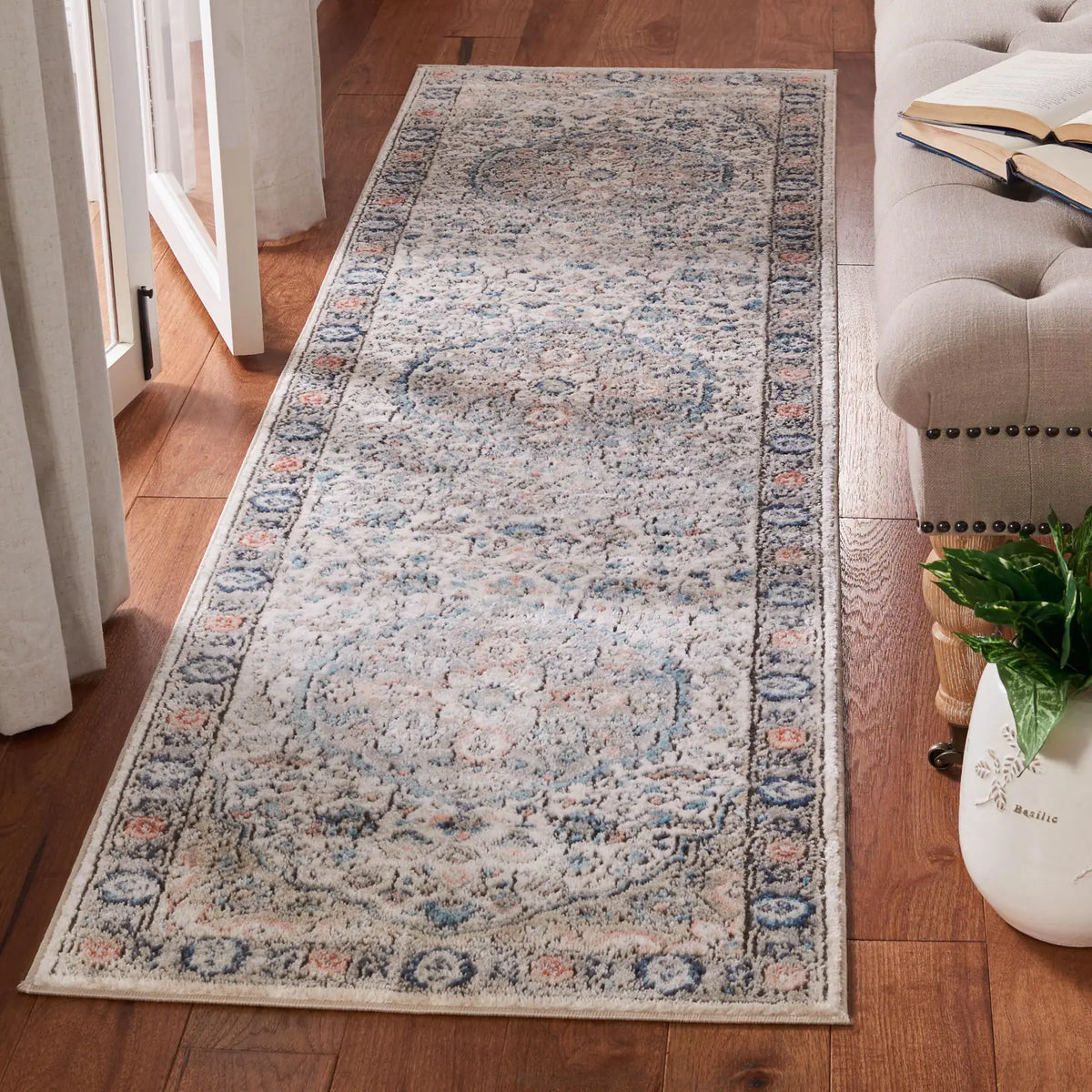 Safavieh Martha Stewart 2'-2" x 10'-0" Rug in Grey / Blue