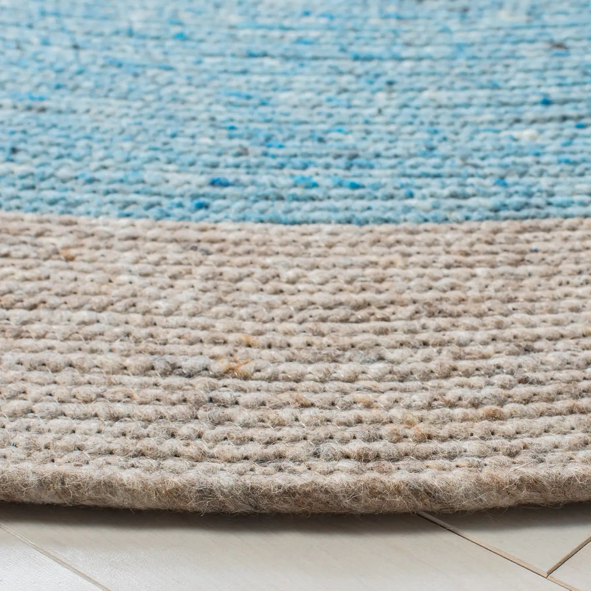 Safavieh Braided 5'-0" x 5'-0" Rug in Blue / Beige