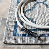 Safavieh Courtyard 4'-0" x 5'-7" Rug in Grey / Navy