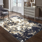 Oriental Weavers Sphinx Bowen 1808Q Navy / Gold Rugs - room scene