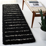 Safavieh Venus Shag 600 2'-2" x 8'-0" Rug in Black / Ivory