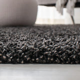 Safavieh Evolution Shag 500 4'-0" x 6'-0" Rug in Charcoal