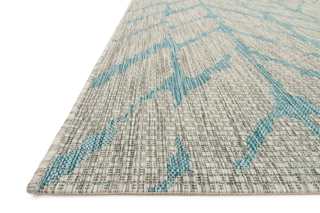 Loloi Isle Ie-02 Mist / Aqua Rugs - rug corner