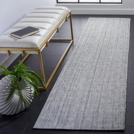 Safavieh Marbella 2'-3" x 9'-0" Rug in Dark Grey / Ivory